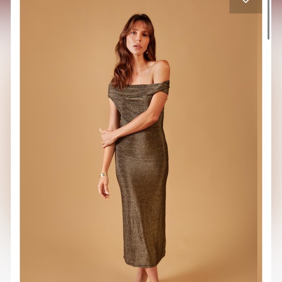 South Moon Under Dresses & Skirts - GOLD ASYMMETRICAL DRESS